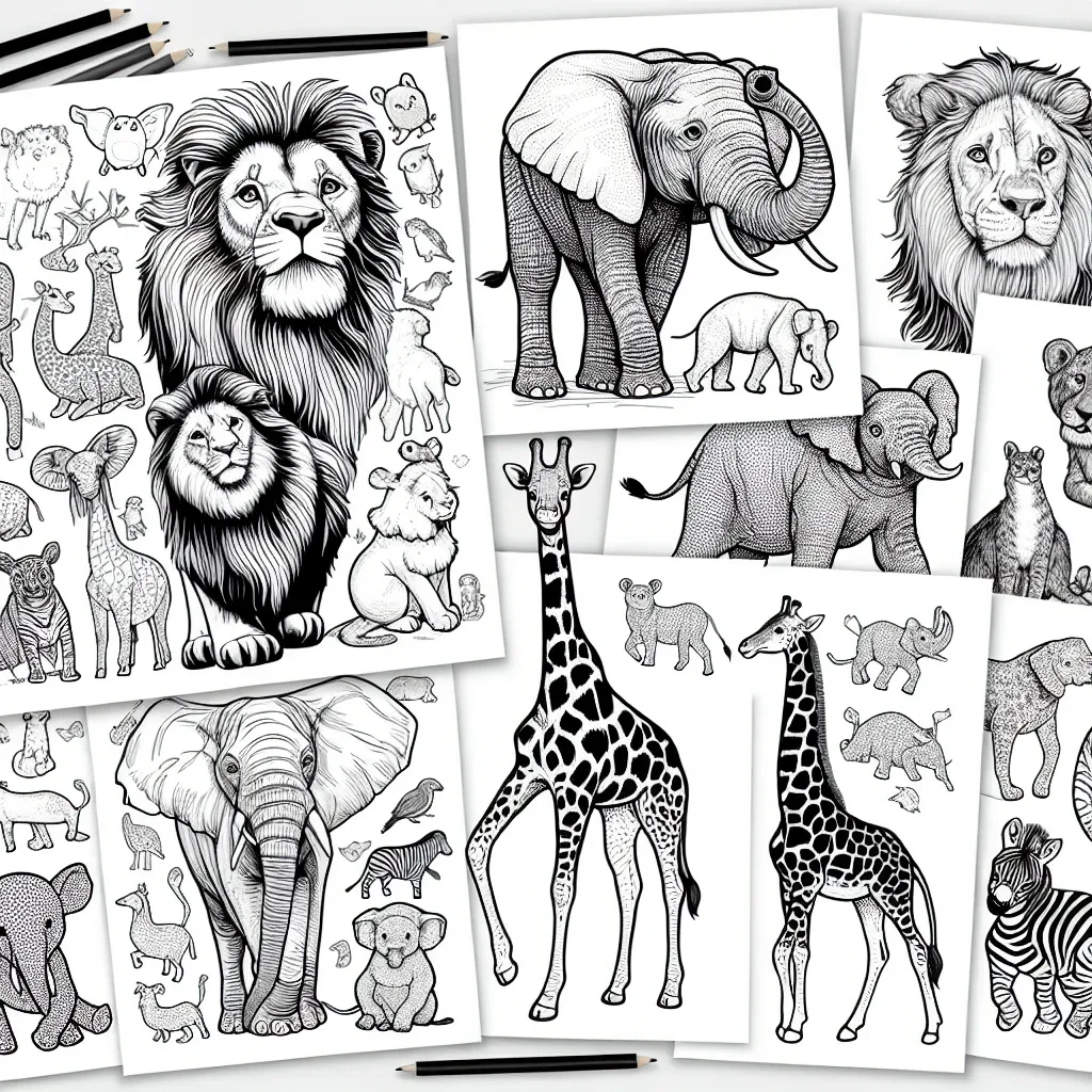 Zoo Animal Coloring Page