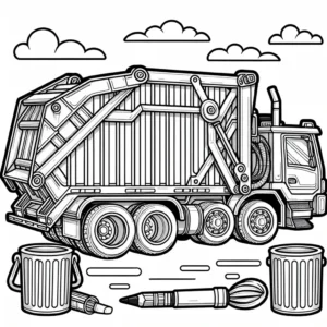 Get Ready to Roll with Garbage Truck Coloring Pages: Fun and Free Printables for Kids!