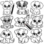 Dogs Coloring Page Collection