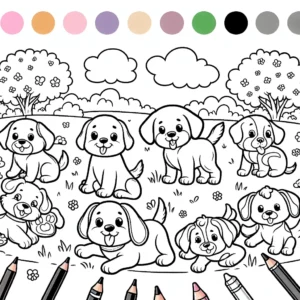 Coloring Pages for Happy Puppies: Spread Joy with Adorable Designs!